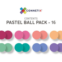 Connetix Tiles 16 Piece Pastel Replacement Ball Pack
