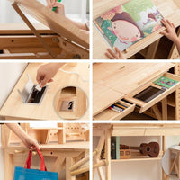 My Duckling Solid Wood Study Desk With Easel