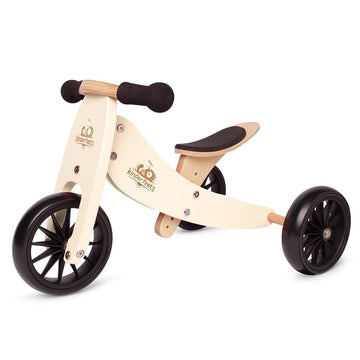 Kinderfeets 2-In-1 Tiny Tot Tricycle & Balance Bike Cream