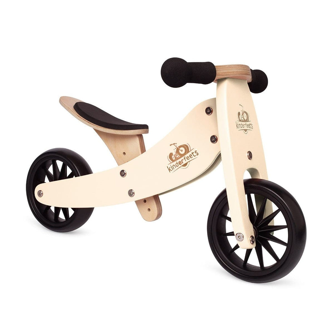 Kinderfeets 2-In-1 Tiny Tot Tricycle & Balance Bike Cream