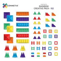 Connetix Tiles Rainbow Creative Pack 102 Piece - NEW