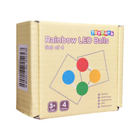 Toypark Rainbow LED Balls Set of 4