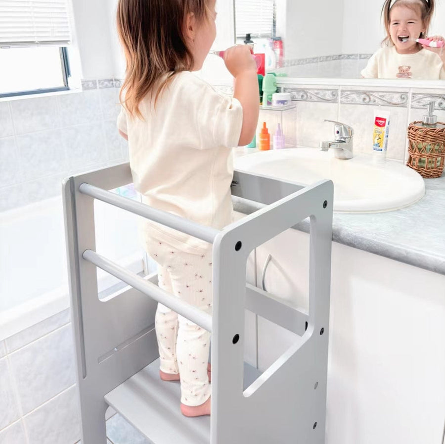 My Duckling Adjustable Learning Tower 2 in 1 –Grey