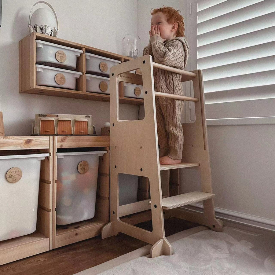 My Duckling Adjustable Learning Tower 2 in 1 –Natural (Mid August Pre-Order)