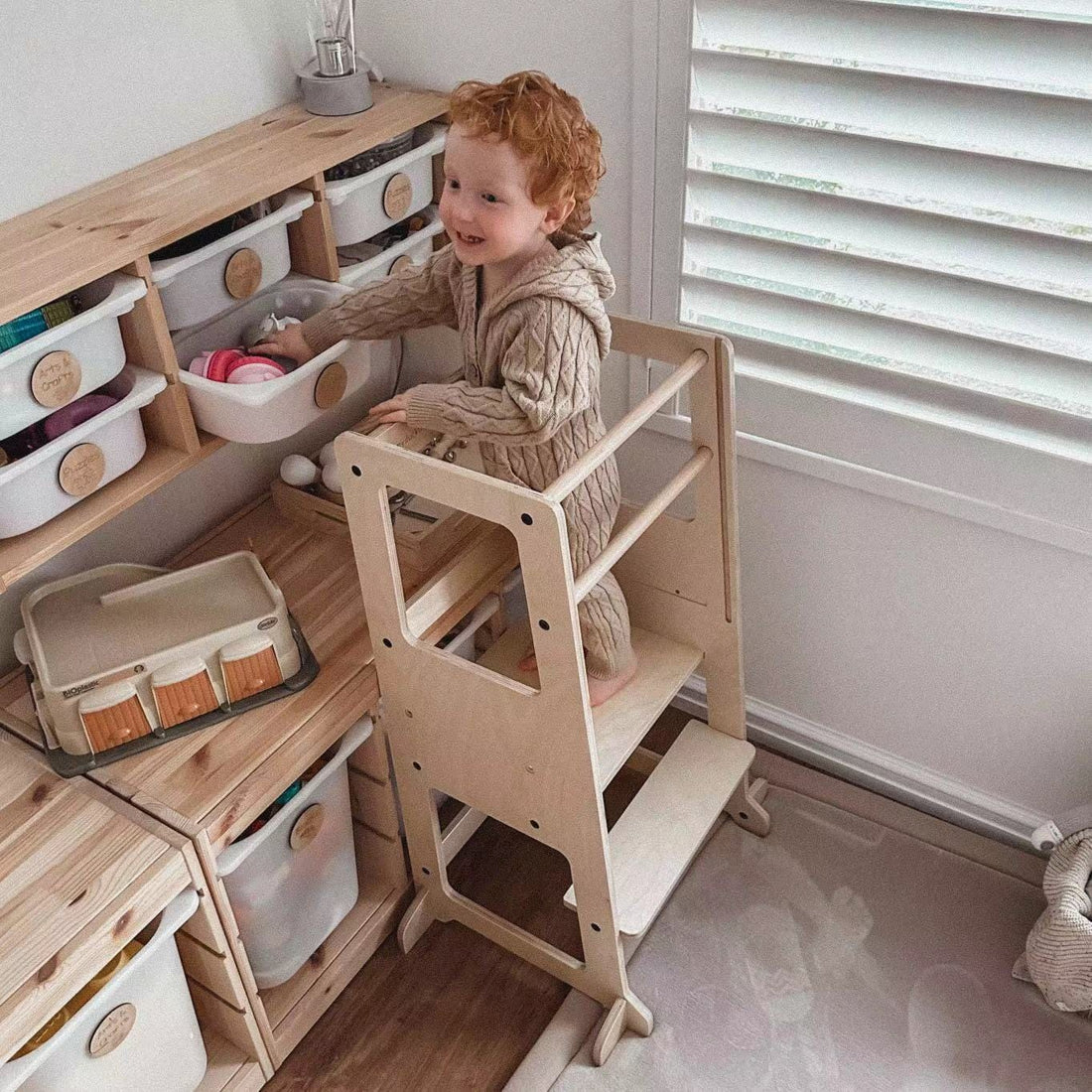 My Duckling Adjustable Learning Tower 2 in 1 –Natural (Mid August Pre-Order)