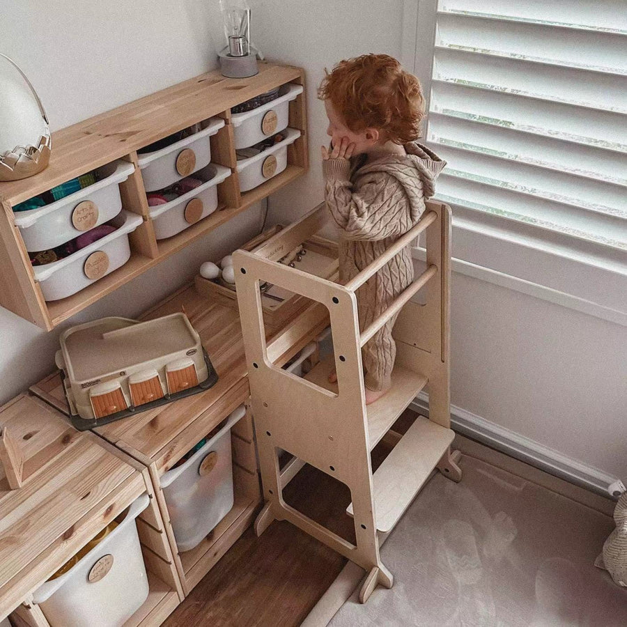 My Duckling Adjustable Learning Tower 2 in 1 –Natural (Mid August Pre-Order)