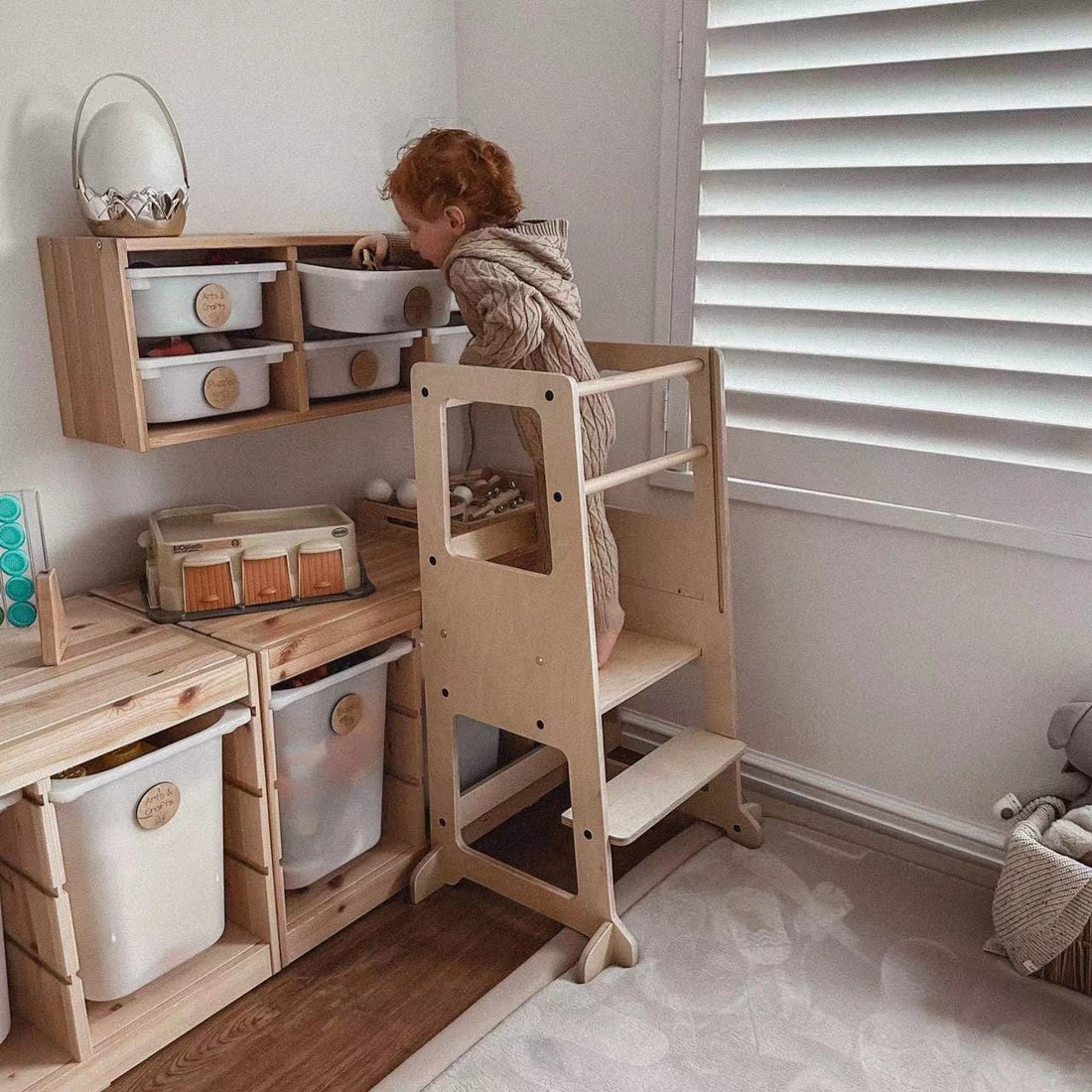 My Duckling Adjustable Learning Tower 2 in 1 –Natural (Mid August Pre-Order)