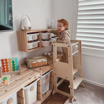 My Duckling Adjustable Learning Tower 2 in 1 –Natural (Mid August Pre-Order)