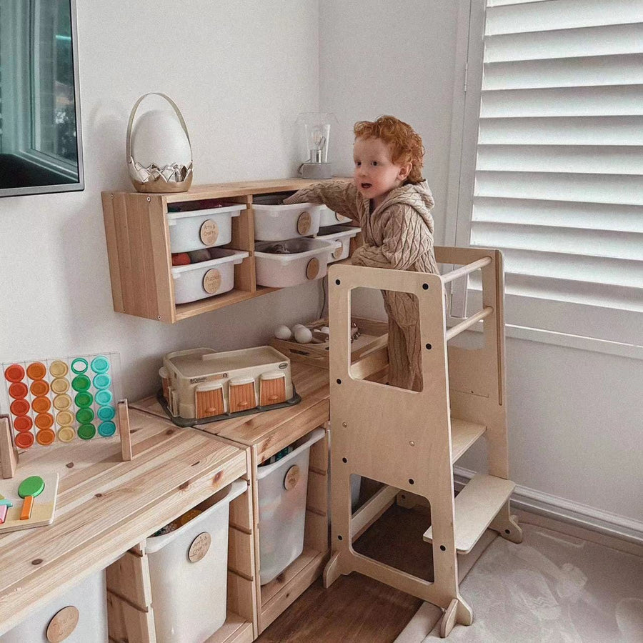 My Duckling Adjustable Learning Tower 2 in 1 –Natural (Mid August Pre-Order)