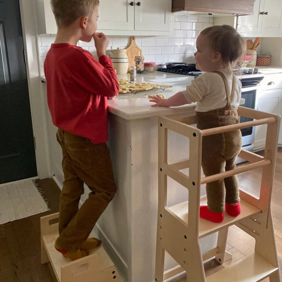 My Duckling Adjustable Learning Tower with Stool –Natural (Mid August Pre-Order)