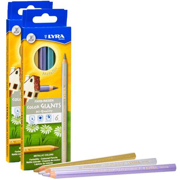 Lyra Colour Giants Lacquered 6 Metallic Pencils