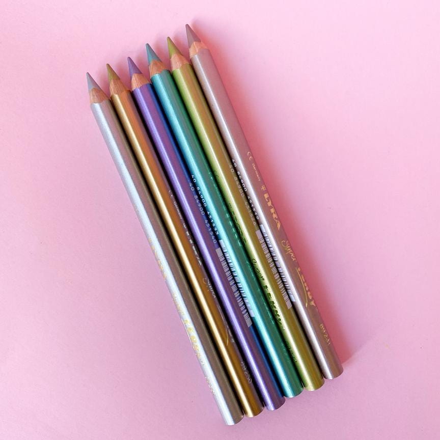 Lyra Colour Giants Lacquered 6 Metallic Pencils