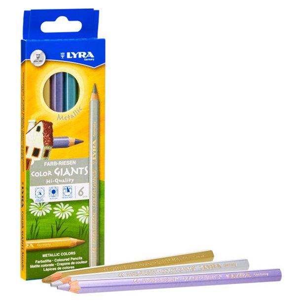 Lyra Colour Giants Lacquered 6 Metallic Pencils