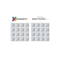 Connetix Tiles 2 Piece Base Plate Pack Clear
