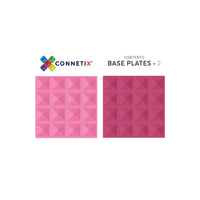 Connetix Tiles 2 Piece Base Plate Pack Pink & Berry