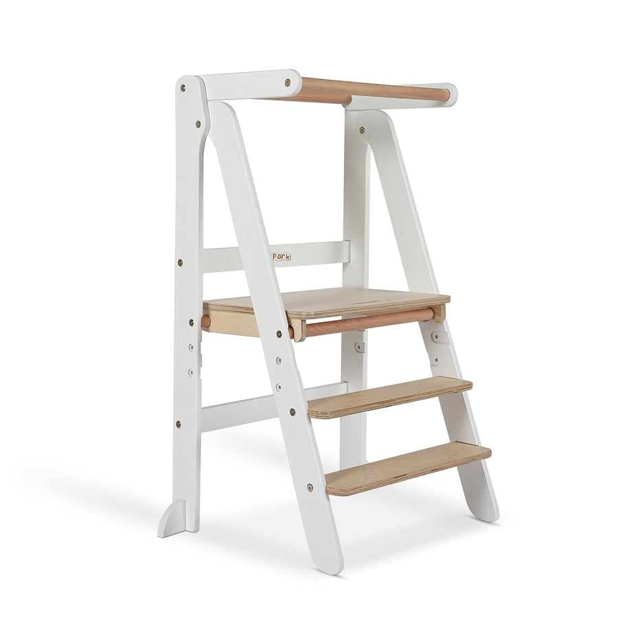 Toypark Folding Learning Tower - White/Natural