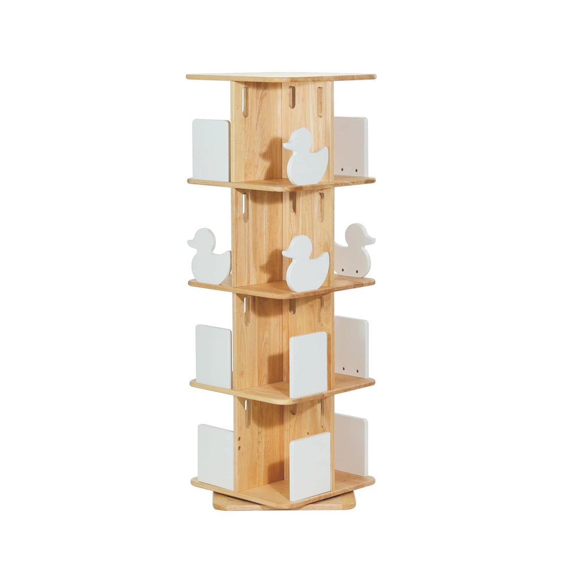 My Duckling Montessori Rotating Bookcase Addon Layer - White/Natural