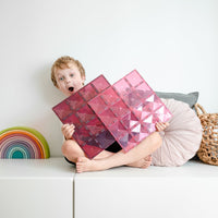 Connetix Tiles 2 Piece Base Plate Pack Pink & Berry