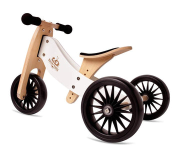 Kinderfeets 2-In-1 Tiny Tot Plus Tricycle & Balance Bike - White