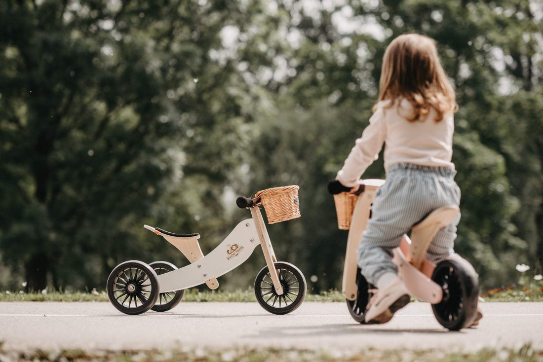 Kinderfeets 2-In-1 Tiny Tot Plus Tricycle & Balance Bike - White