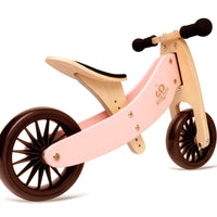 Kinderfeets 2-IN-1 Tiny Tot Plus Tricycle & Balance Bike-Rose