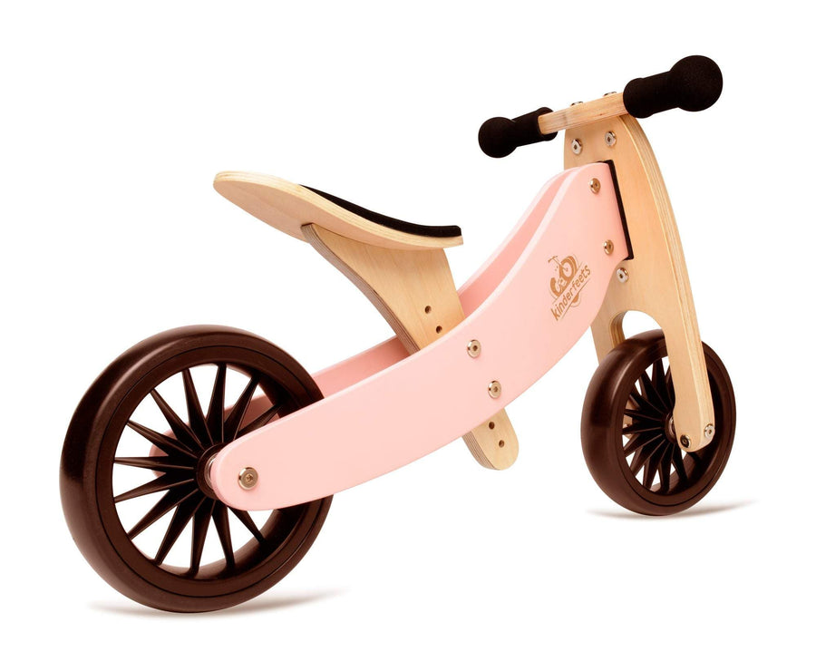 Kinderfeets 2-IN-1 Tiny Tot Plus Tricycle & Balance Bike-Rose