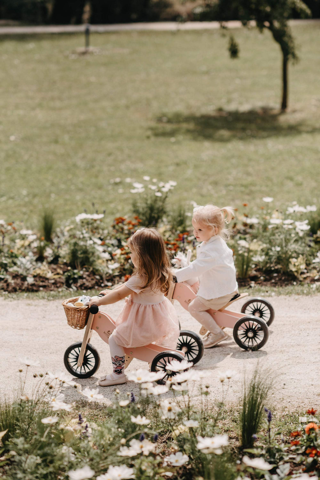 Kinderfeets 2-IN-1 Tiny Tot Plus Tricycle & Balance Bike-Rose