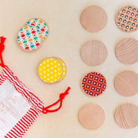 Freckled Frog Retro Wooden Memory Game