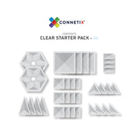 Connetix Tiles 34 Piece Clear Pack