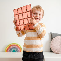 Connetix Tiles 2 Piece Base Plate Pack Lemon & Peach