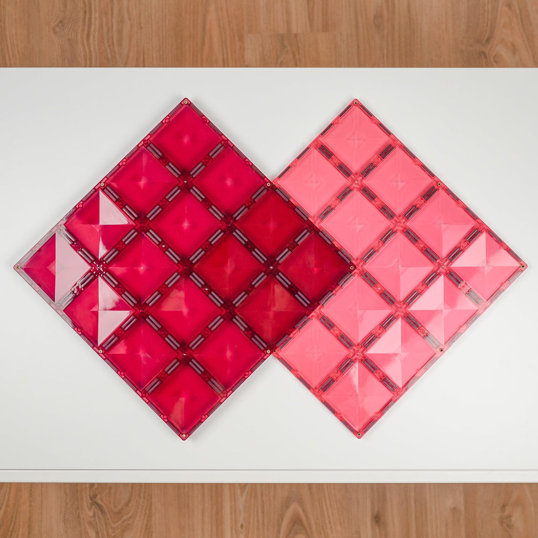 Connetix Tiles 2 Piece Base Plate Pack Pink & Berry