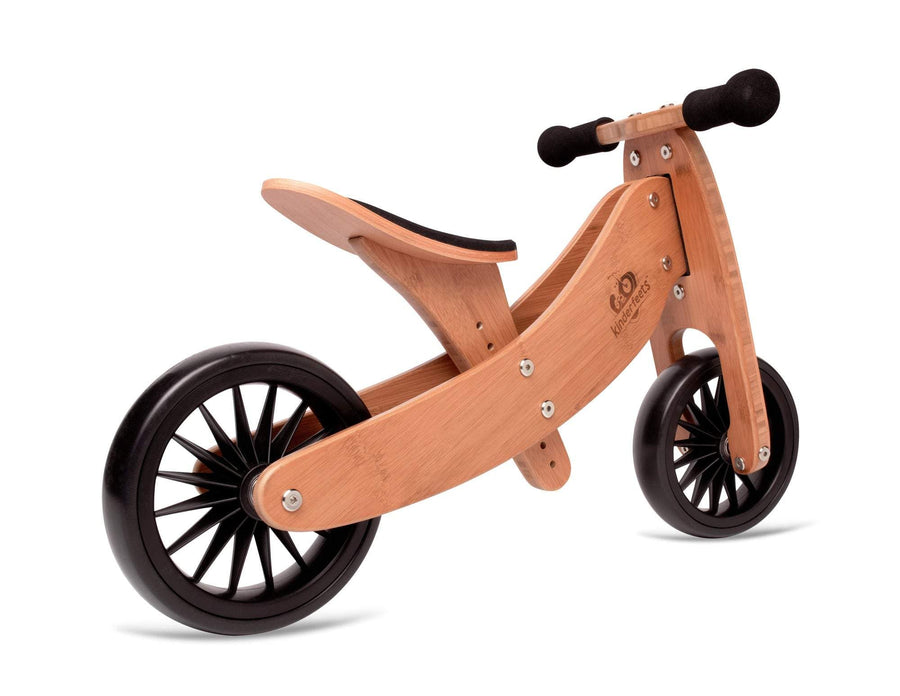 Kinderfeets 2-In-1 Tiny Tot Plus Tricycle & Balance Bike Bamboo