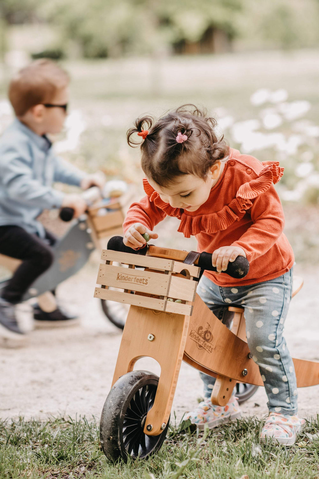 Kinderfeets 2-In-1 Tiny Tot Plus Tricycle & Balance Bike Bamboo