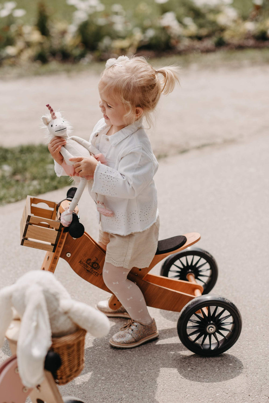 Kinderfeets 2-In-1 Tiny Tot Plus Tricycle & Balance Bike Bamboo