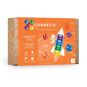 Connetix Tiles Rainbow Square Pack 42 Piece