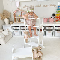 My Duckling Adjustable Learning Tower with Stool -White