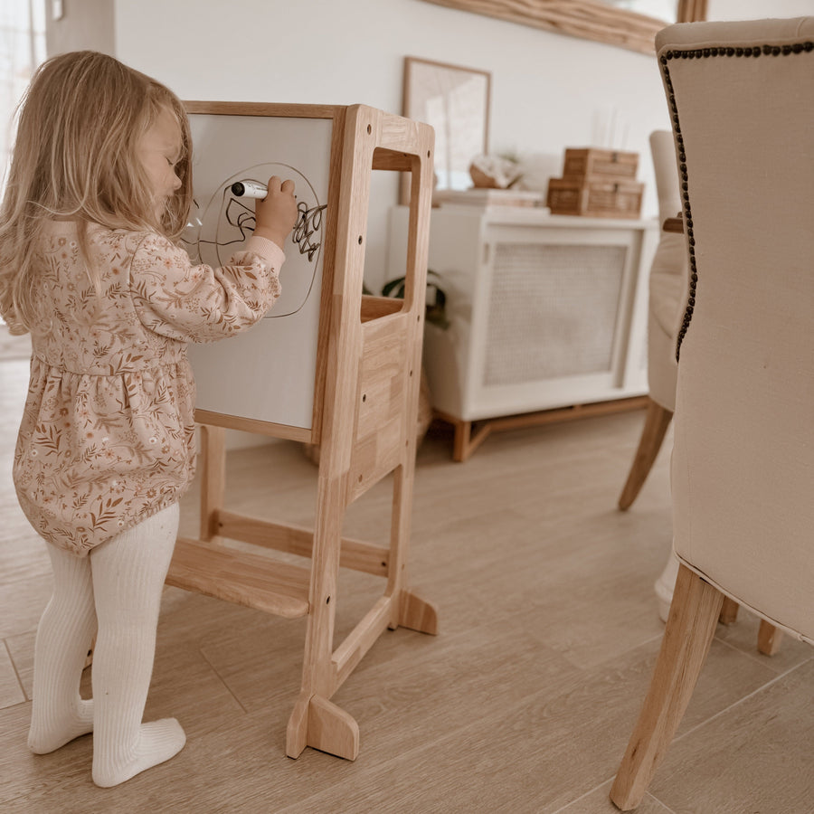 My Duckling Solid Wood Adjustable Learning Tower 2in1 - Deluxe (Late July Pre-Order)