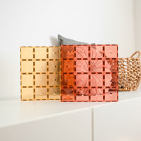 Connetix Tiles 2 Piece Base Plate Pack Lemon & Peach