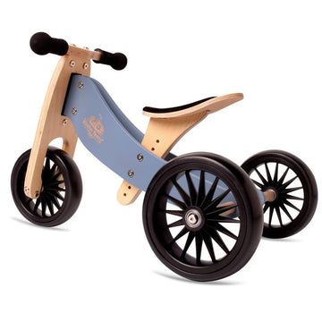 Kinderfeets 2-In-1 Tiny Tot Plus Tricycle/ Balance Bike - Slate Blue