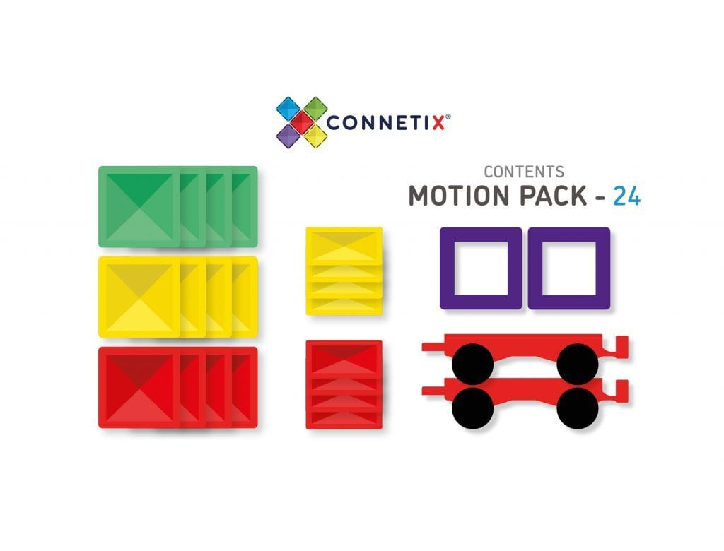 Connetix Tiles 24 Piece Motion/Car Pack