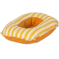 Maileg Rubber Boat Small Mouse Yellow Stripe