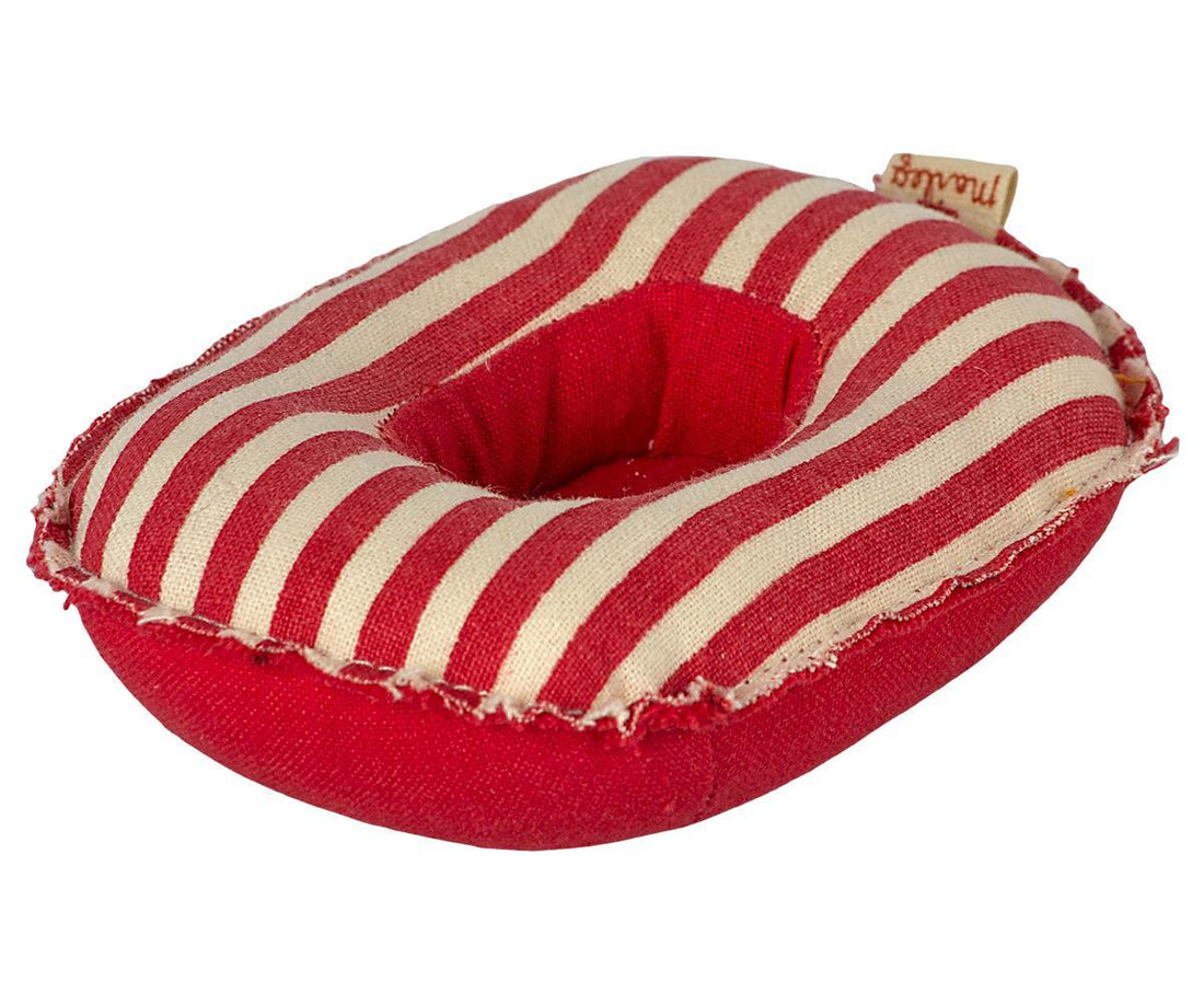 Maileg Rubber Boat Small Mouse Red Stripe