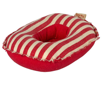 Maileg Rubber Boat Small Mouse Red Stripe