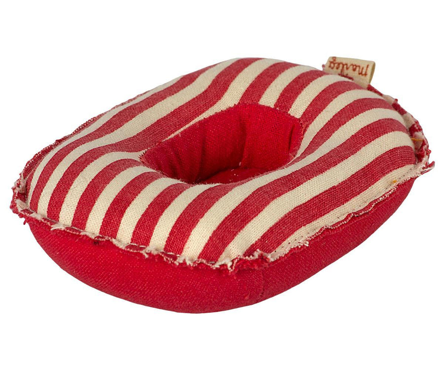 Maileg Rubber Boat Small Mouse Red Stripe