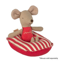 Maileg Rubber Boat Small Mouse Red Stripe