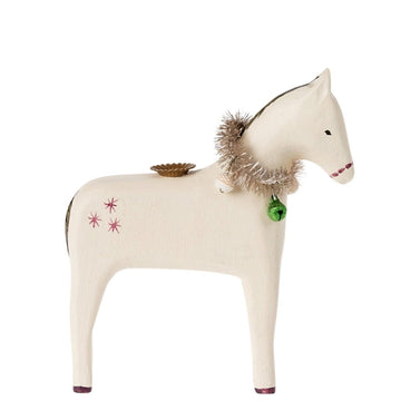 Maileg Wooden Horse Candle Holder Small New