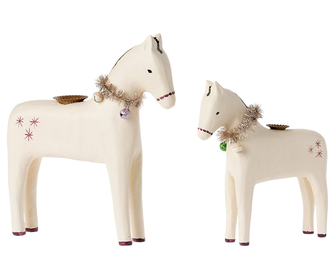 Maileg Wooden Horse Candle Holder Small New