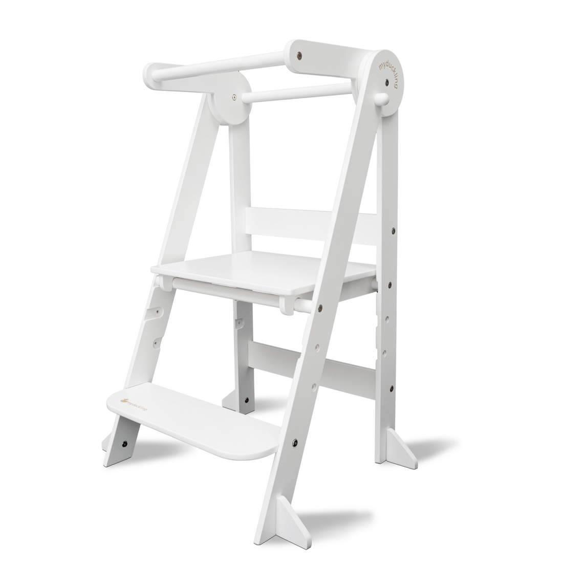My Duckling Deluxe Folding Adjustable Learning Tower - White