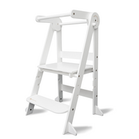 My Duckling Deluxe Folding Adjustable Learning Tower - White