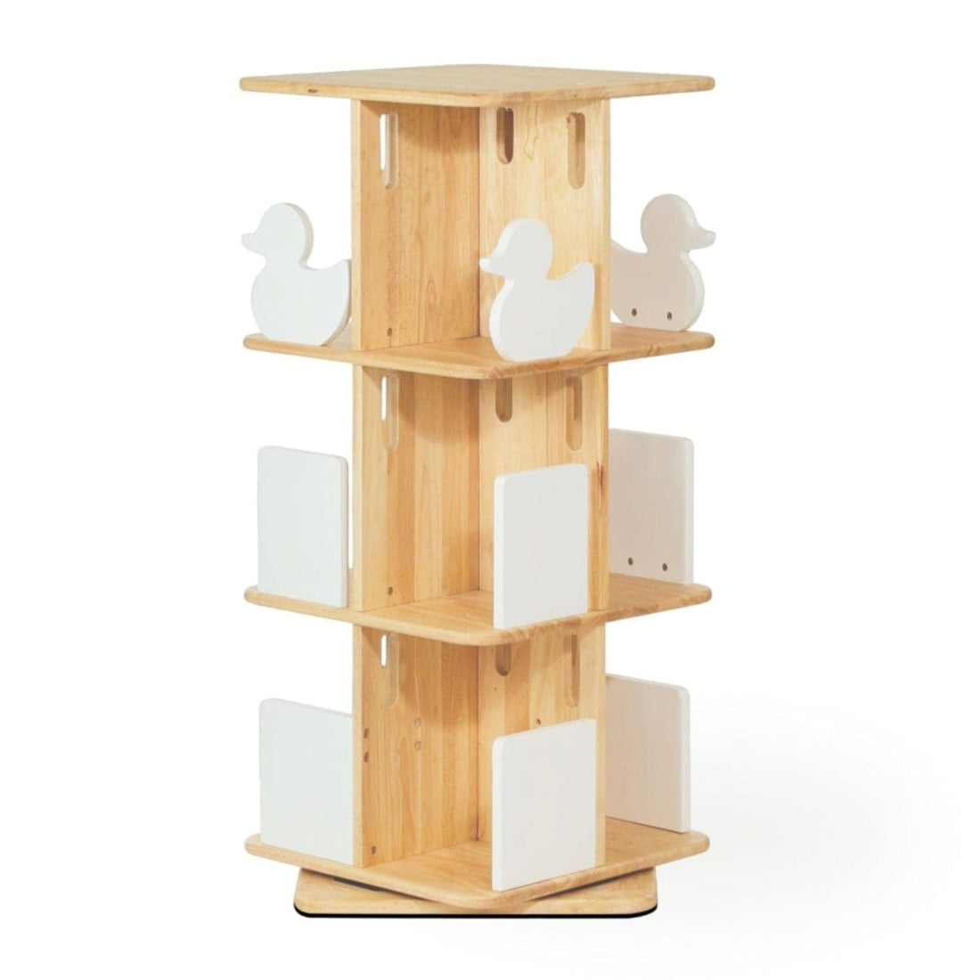My Duckling Montessori Rotating Bookcase - Natural/White